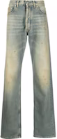 Maison Margiela FW22 Mid-Rise Washed Straight Jeans Unisex Light Blue SI1LA0003S30561975 Maison Margiela FW22 Mid-Rise Washed Straight Jeans Unisex Light Blue SI1LA0003S30561975