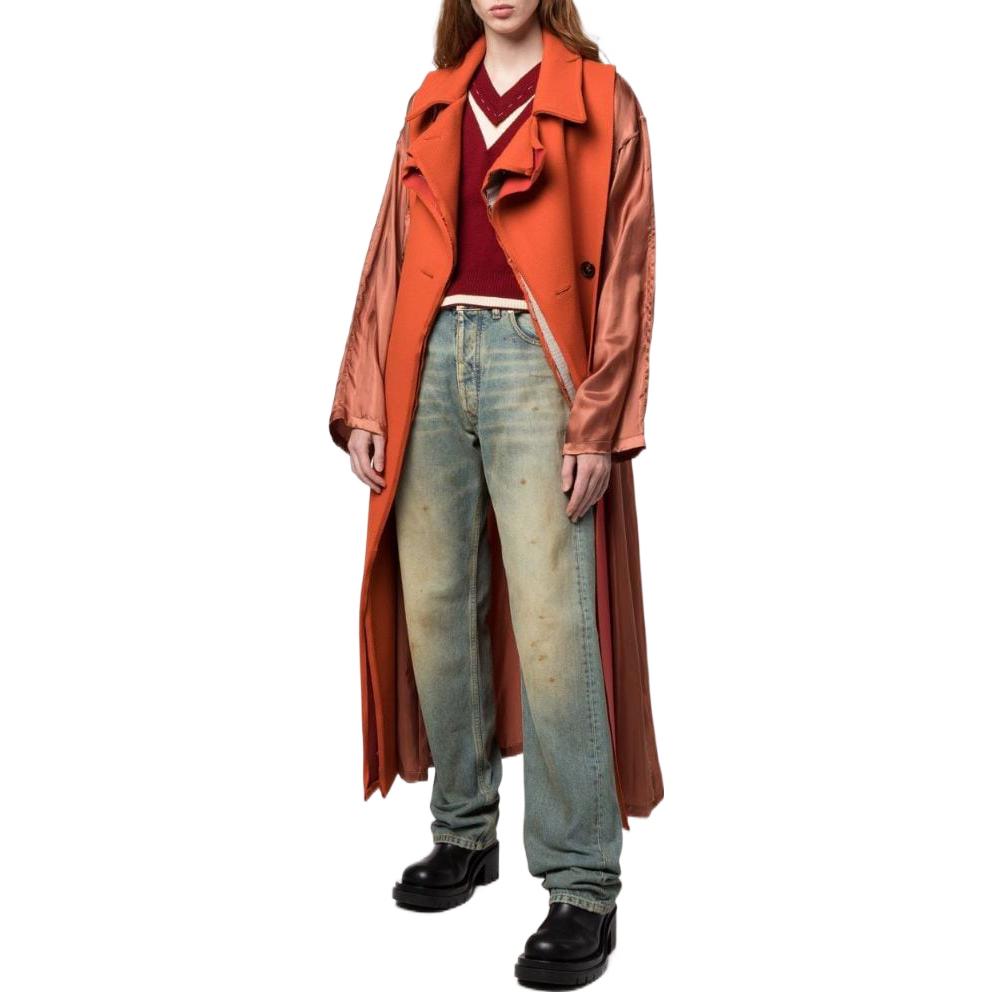 Lookbook 메종 마르지엘라 FW22 미드라이즈 워싱 스트레이트 진 유니섹스 라이트 블루 SI1LA0003S30561975