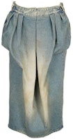 Maison Margiela FW22 Ruched Back-Slit Denim Skirt Blue SI0MA0006S30561975 Maison Margiela FW22 Ruched Back-Slit Denim Skirt Blue SI0MA0006S30561975