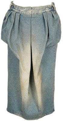 Maison Margiela 2022秋冬蓝色褶皱开衩牛仔裙 SI0MA0006S30561975 Order Maison Margiela 2022秋冬蓝色褶皱开衩牛仔裙 SI0MA0006S30561975