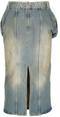 Maison Margiela 2022秋冬蓝色褶皱开衩牛仔裙 SI0MA0006S30561975 Lookbook Maison Margiela 2022秋冬蓝色褶皱开衩牛仔裙 SI0MA0006S30561975