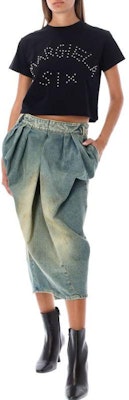 Maison Margiela 2022秋冬蓝色褶皱开衩牛仔裙 SI0MA0006S30561975 Shop Maison Margiela 2022秋冬蓝色褶皱开衩牛仔裙 SI0MA0006S30561975