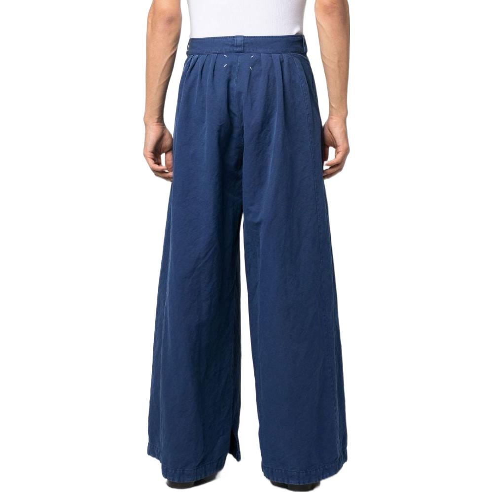 Purchase Maison Margiela FW22 Pantalones Azul Unisex Tiro Alto Pierna Ancha S50KA0621S54760478