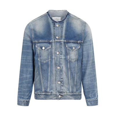 Maison Margiela FW22 Solid Single-Breasted Casual Denim Jacket Blue () SI1AM0006S30561966