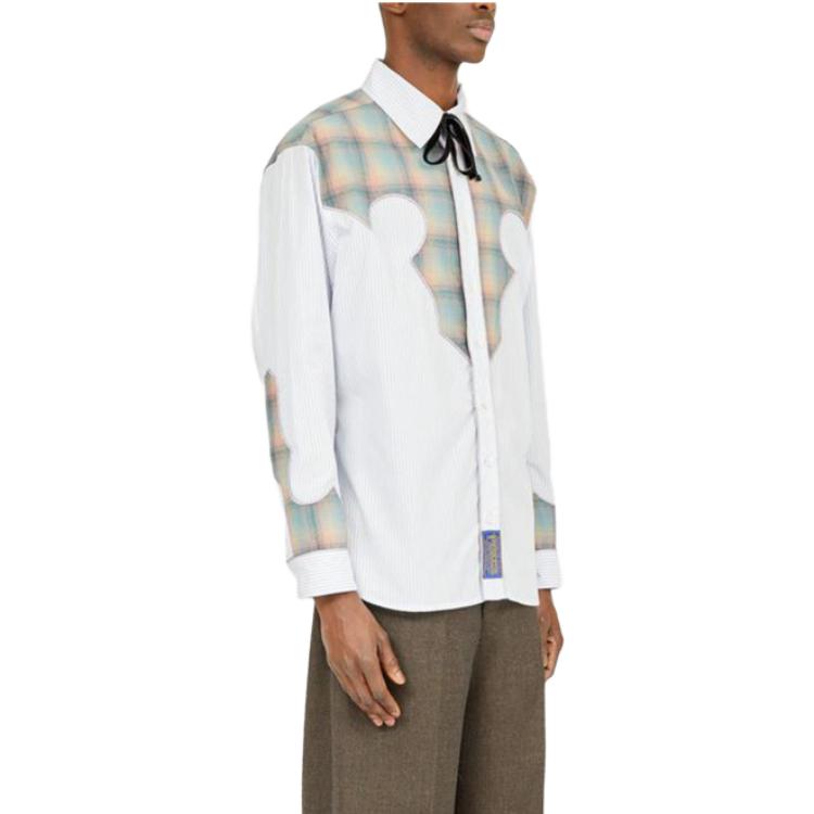 Lookbook Maison Margiela FW23 藍色條紋細節扣襯衫 男女裝. S67DT0008S78213479F