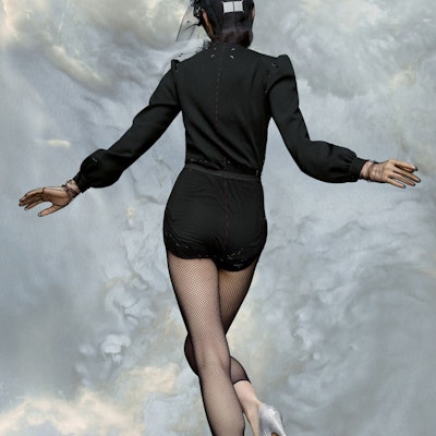 Maison Margiela FW23 对比领长袖连衣裙 黑色 S29FP0132S78377900 Shop Maison Margiela FW23 对比领长袖连衣裙 黑色 S29FP0132S78377900