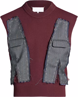 Maison Margiela FW23 红色拼接针织背心 男女同款 S67FB0034S18331248 Buy Maison Margiela FW23 红色拼接针织背心 男女同款 S67FB0034S18331248