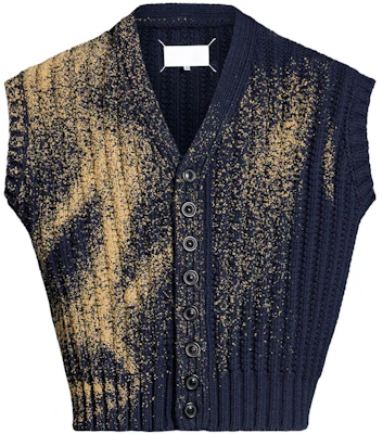 Maison Margiela FW23 Sandstorm V-Neck Button Knit Vest Navy Blue Unisex S67HP0009S18279511 Buy Maison Margiela FW23 Sandstorm V-Neck Button Knit Vest Navy Blue Unisex S67HP0009S18279511