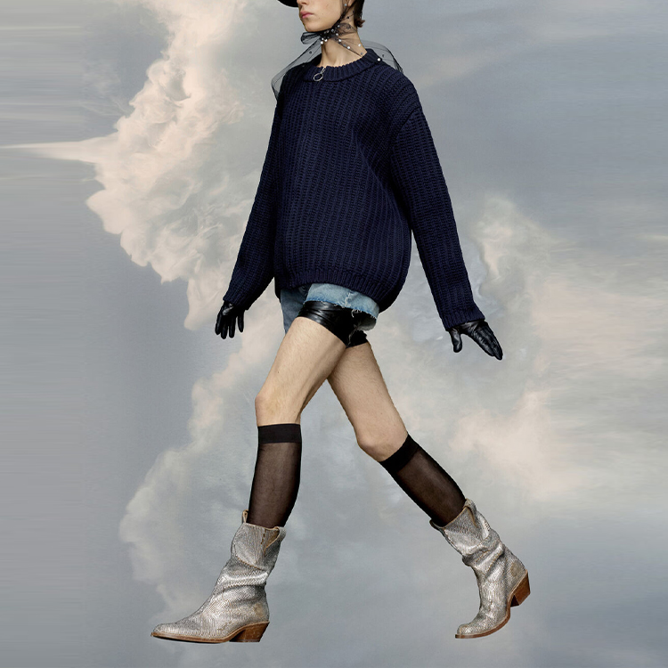 Purchase Maison Margiela FW23 男女同款純色拉環針織開襟衫 討藍色 S67HP0013S18346511