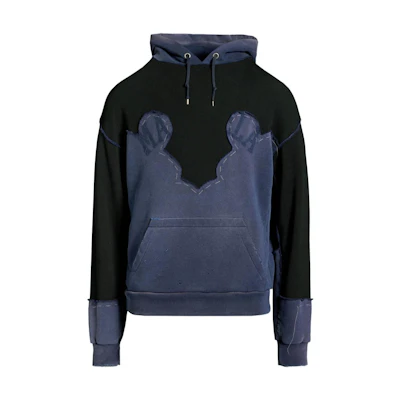 Maison Margiela FW23 Vintage Logo Kangaroo Pocket Hoodie Unisex Retro Blue S67GU0030S25570457