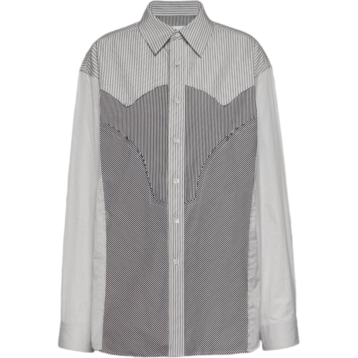 Order Maison Margiela FW24 條紋長袖休閒襯衫 - 黑色 S50DT0037MTN024961