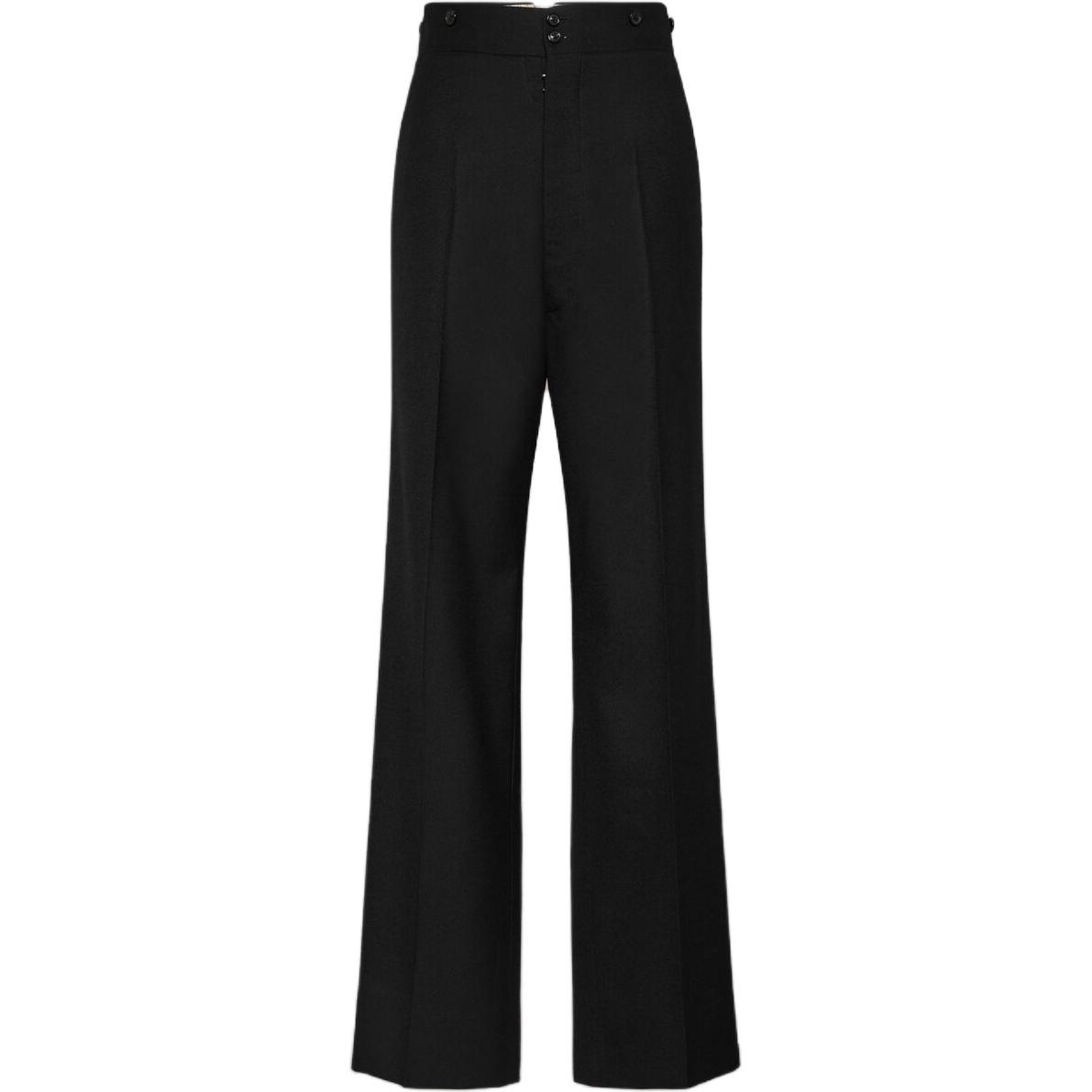 Order メゾンマルジェラ FW24 ワイドレッグ リラックスフィット トラウザーズ ブラック S50KA0654M35203900