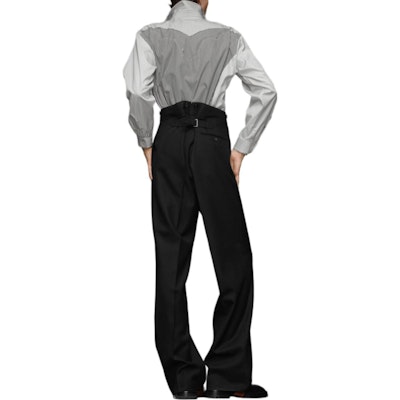 メゾンマルジェラ FW24 ワイドレッグ リラックスフィット トラウザーズ ブラック S50KA0654M35203900 Shop メゾンマルジェラ FW24 ワイドレッグ リラックスフィット トラウザーズ ブラック S50KA0654M35203900