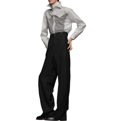 メゾンマルジェラ FW24 ワイドレッグ リラックスフィット トラウザーズ ブラック S50KA0654M35203900 Purchase メゾンマルジェラ FW24 ワイドレッグ リラックスフィット トラウザーズ ブラック S50KA0654M35203900