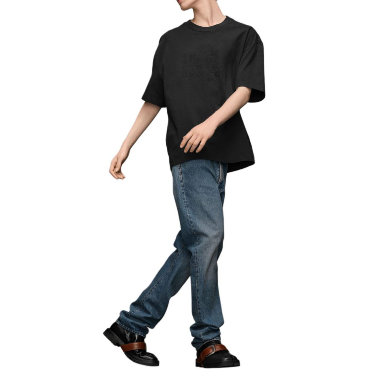 Lookbook メゾンマルジェラ FW24 ヘビーウェイトコットンTシャツ ブラック メンズ S50GC0703S23883960