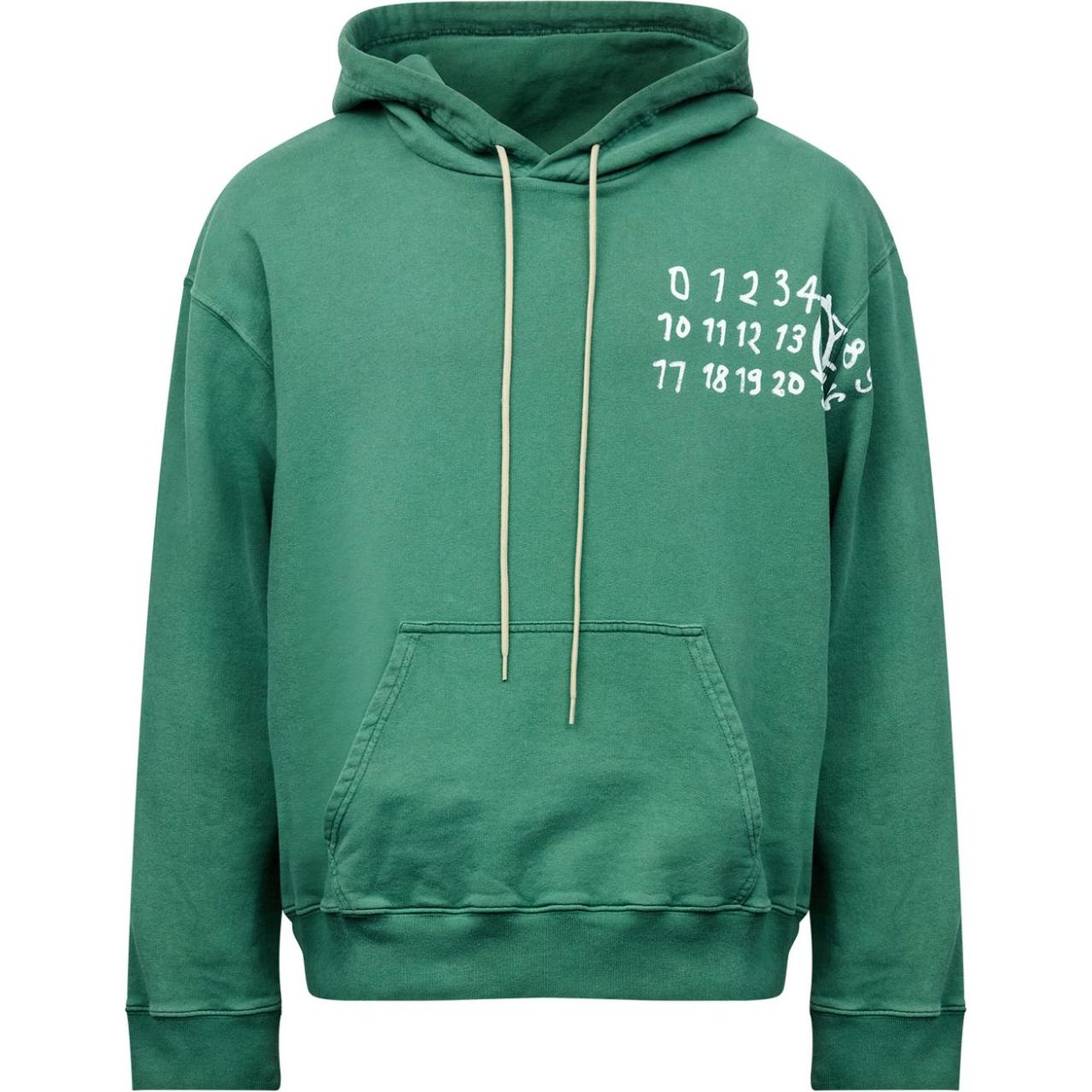 Maison Margiela FW24 Numeric Pattern Ribbed Sweatshirt Black () SH0GU0019S25606-BLACK