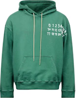 Maison Margiela FW24 Numeric Graphic Hoodie Green Mens SH2GU0012M25004-GREEN Maison Margiela FW24 Numeric Graphic Hoodie Green Mens SH2GU0012M25004-GREEN