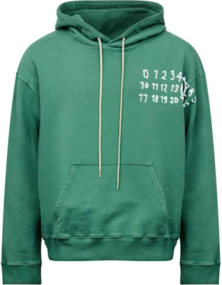 Maison Margiela FW24 Numeric Graphic Hoodie Green Mens SH2GU0012M25004-GREEN Buy Maison Margiela FW24 Numeric Graphic Hoodie Green Mens SH2GU0012M25004-GREEN