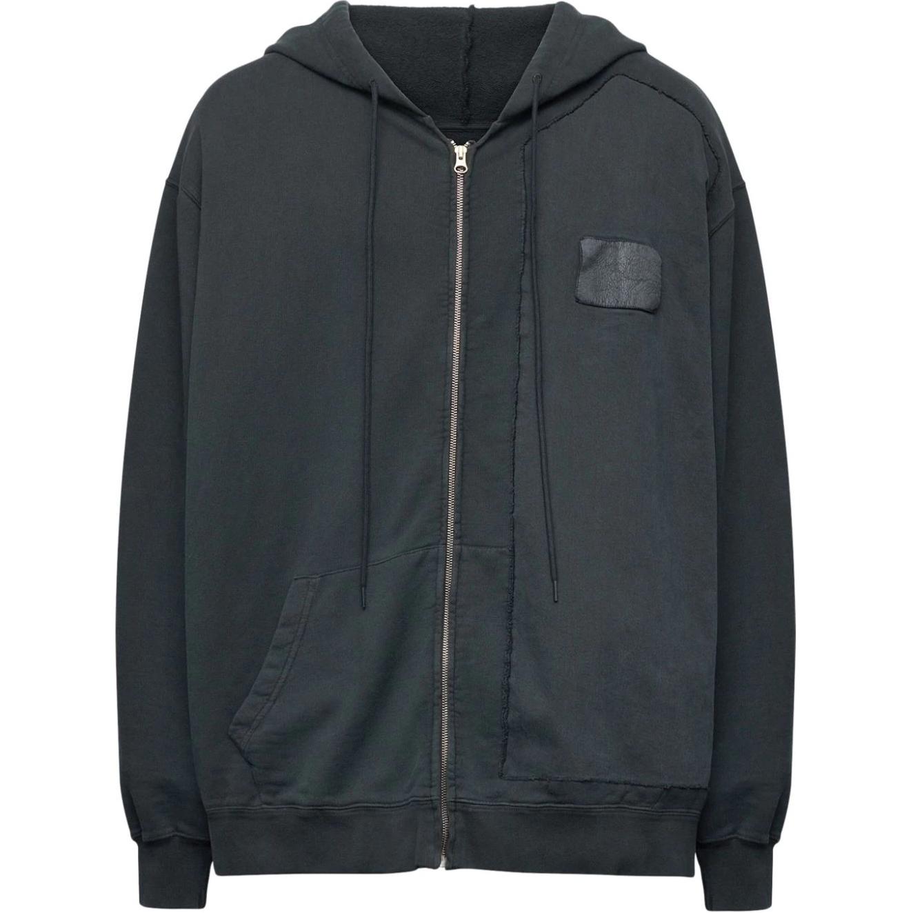 Maison Margiela FW24 Textured Embroidered Hoodie Black () SH0GU0020M25003999