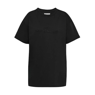 Maison Margiela FW24 Reverse Logo Embroidered Casual Unisex T-Shirt Vintage Black S51GC0533S20079-960
