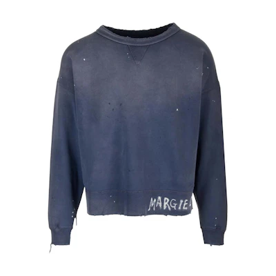 Maison Margiela Graphic Print Crewneck Long Sleeve Sweatshirt Beige Mens POIZON2405434