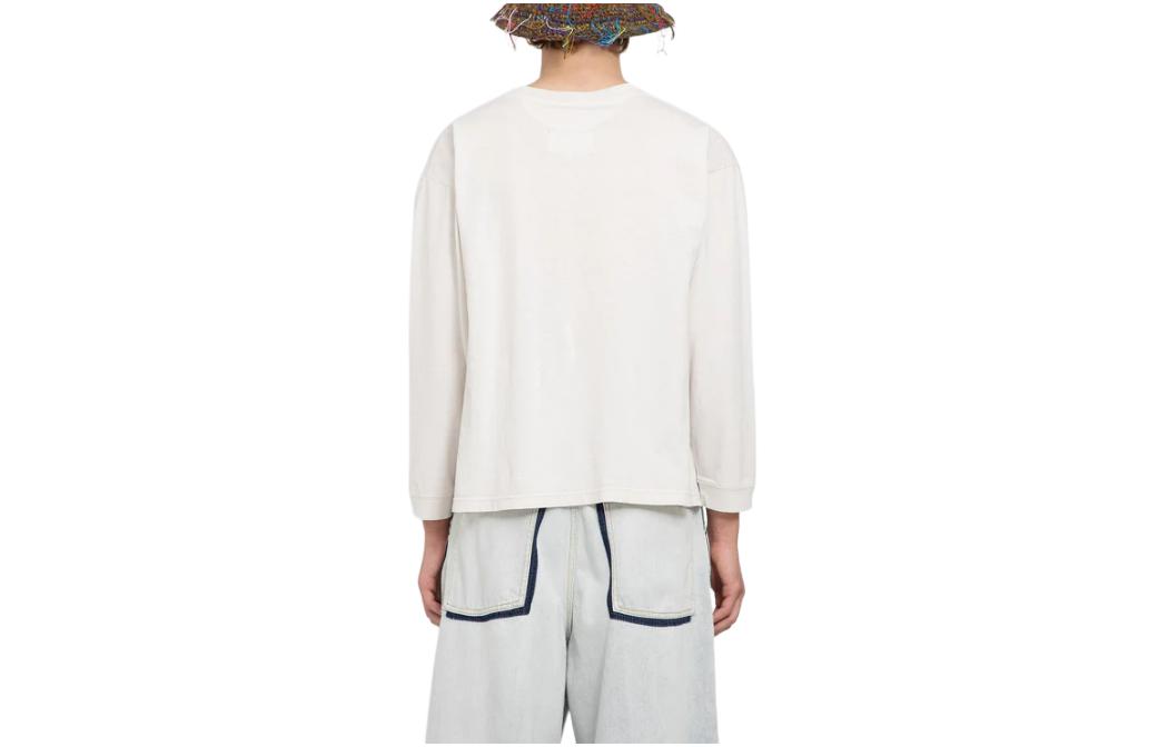 Lookbook Maison Margiela Baju Lengan Panjang Cetakan Grafik Putih. S50GC0698-S24575-856