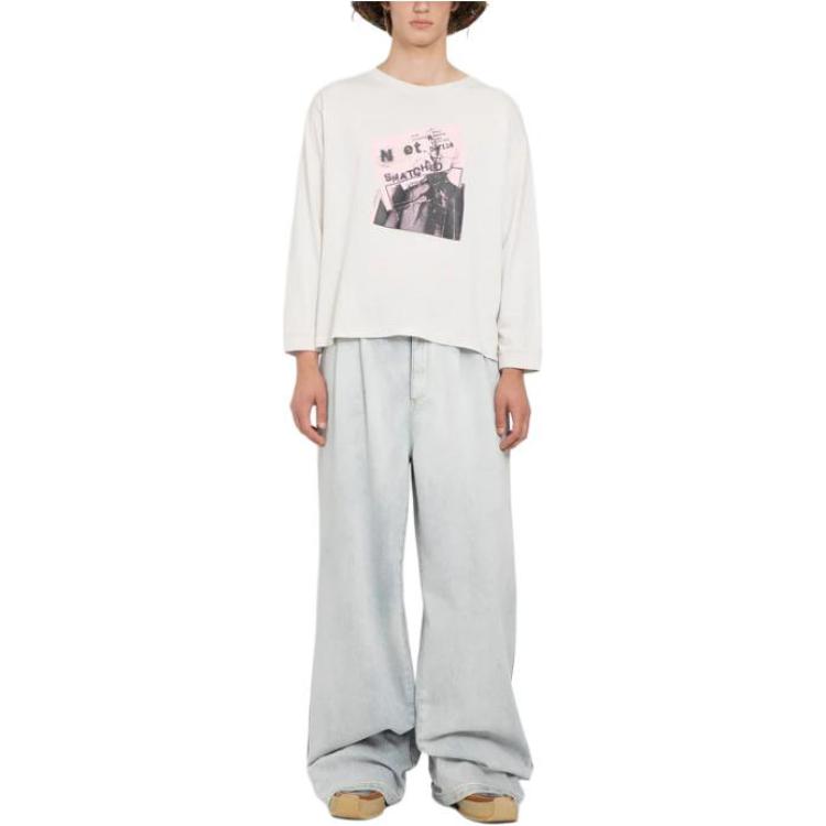 Purchase Maison Margiela Baju Lengan Panjang Cetakan Grafik Putih. S50GC0698-S24575-856