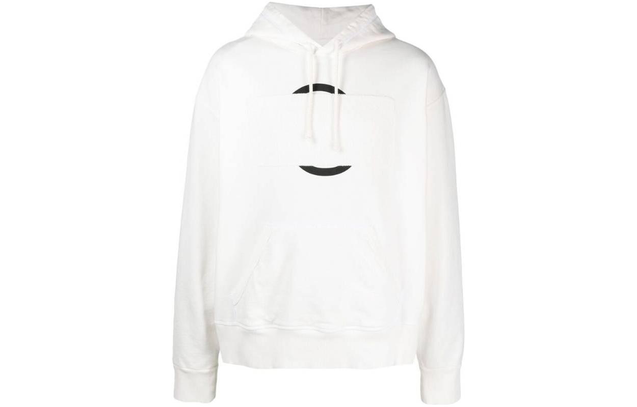 Maison Margiela Graphic Print Khaki Hoodie Casual Long Sleeve S52GU0212S25596-901