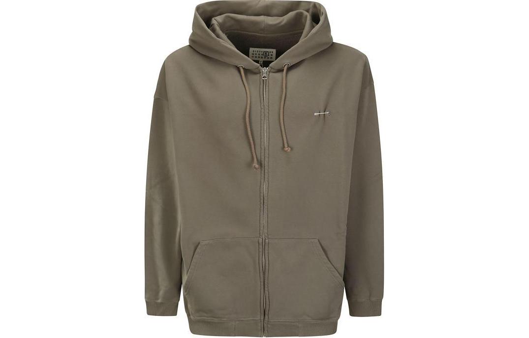 Maison Margiela Grey Hoodie with Solid Lettering and Oversized Fit S52GU0174S25337858