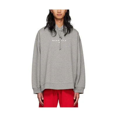 Maison Margiela Grey Pink Embroidered Loose Fit Crewneck Sweatshirt S50GU0199S25571203