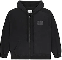 Maison Margiela Grey Solid Zip Hoodie Jacket for Men SH0HG0004M25004899 Maison Margiela Grey Solid Zip Hoodie Jacket for Men SH0HG0004M25004899