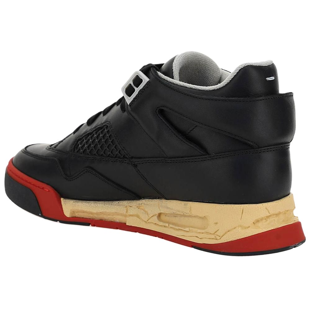 Shop Maison Margiela Zapatillas Altas de Cuero 'Negro' S37WS0561P3712H8318