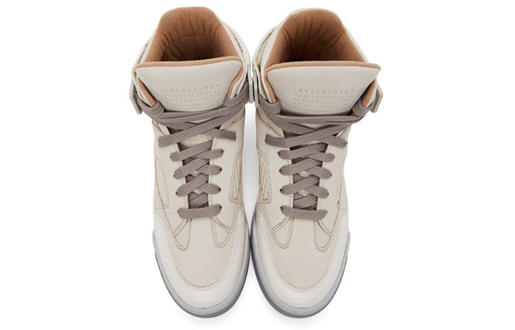 Shop Maison Margiela High-Top Sneaker 'Beige Comfort' 211168M255008