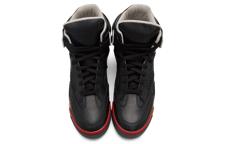 Shop Maison Margiela Hoge Sneaker ''Zwart Rood Comfort'' 202168M236394