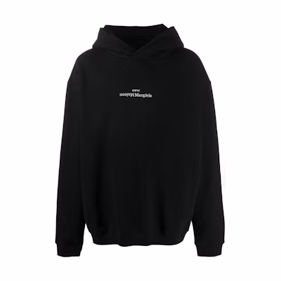 Maison Margiela Inverted Letters Logo Unisex Black Hoodie S50GU0149S25451-BLK