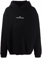 Order Maison Margiela 倒置字母標誌男女黑色連帽衫 S50GU0149S25451-BLK