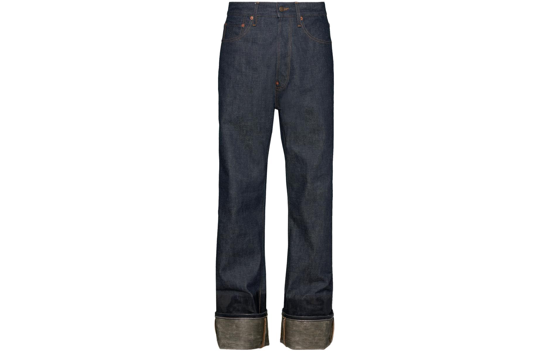 Maison Margiela Lacquered Turn Up Straight-Leg Low-Rise Jeans Navy Blue Men. S50LA0228S30879-470