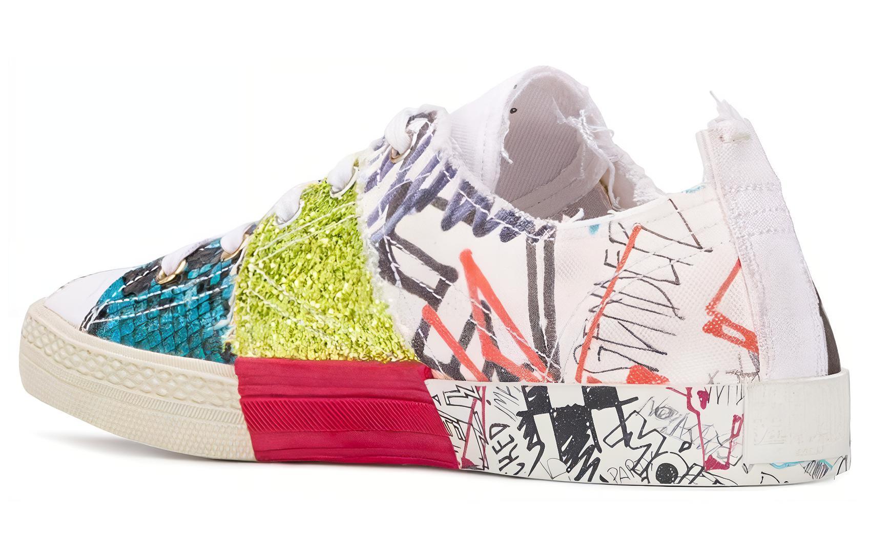 Maison Margiela Leather 'Graffiti Green Red White Patchwork' 圖 3