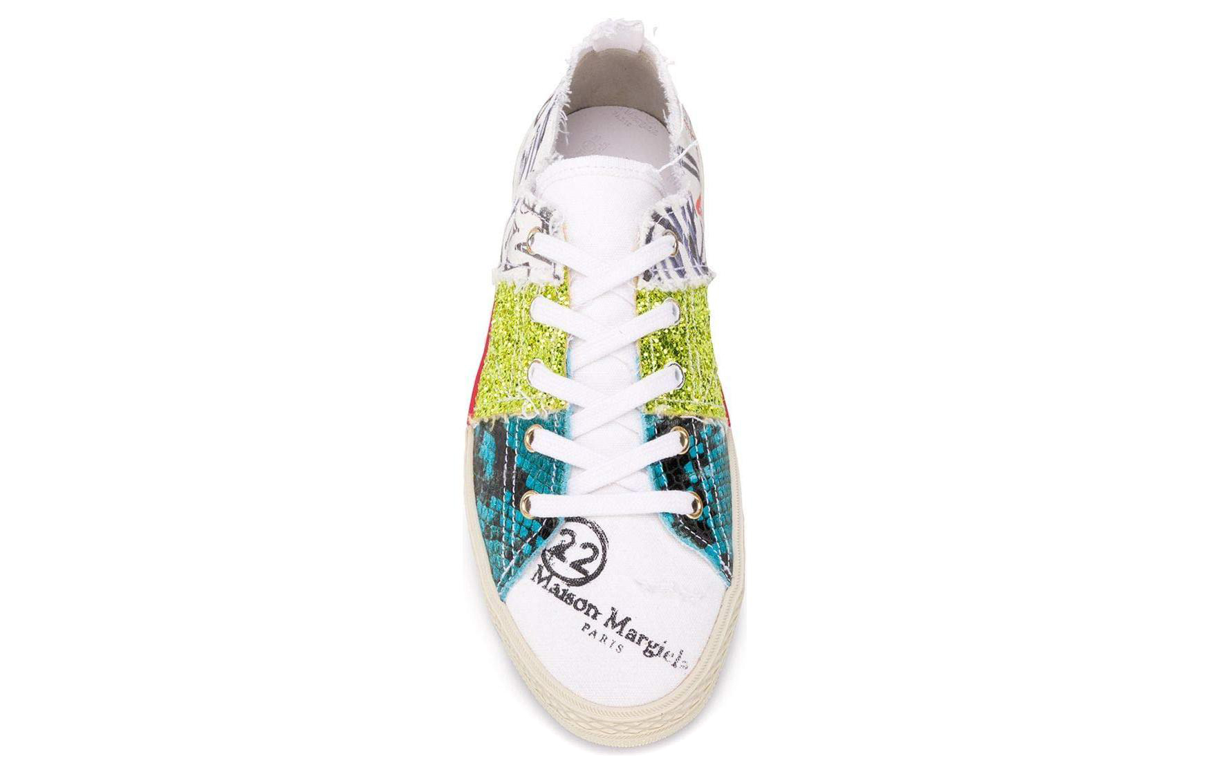 Maison Margiela Leather 'Graffiti Green Red White Patchwork' 圖 4