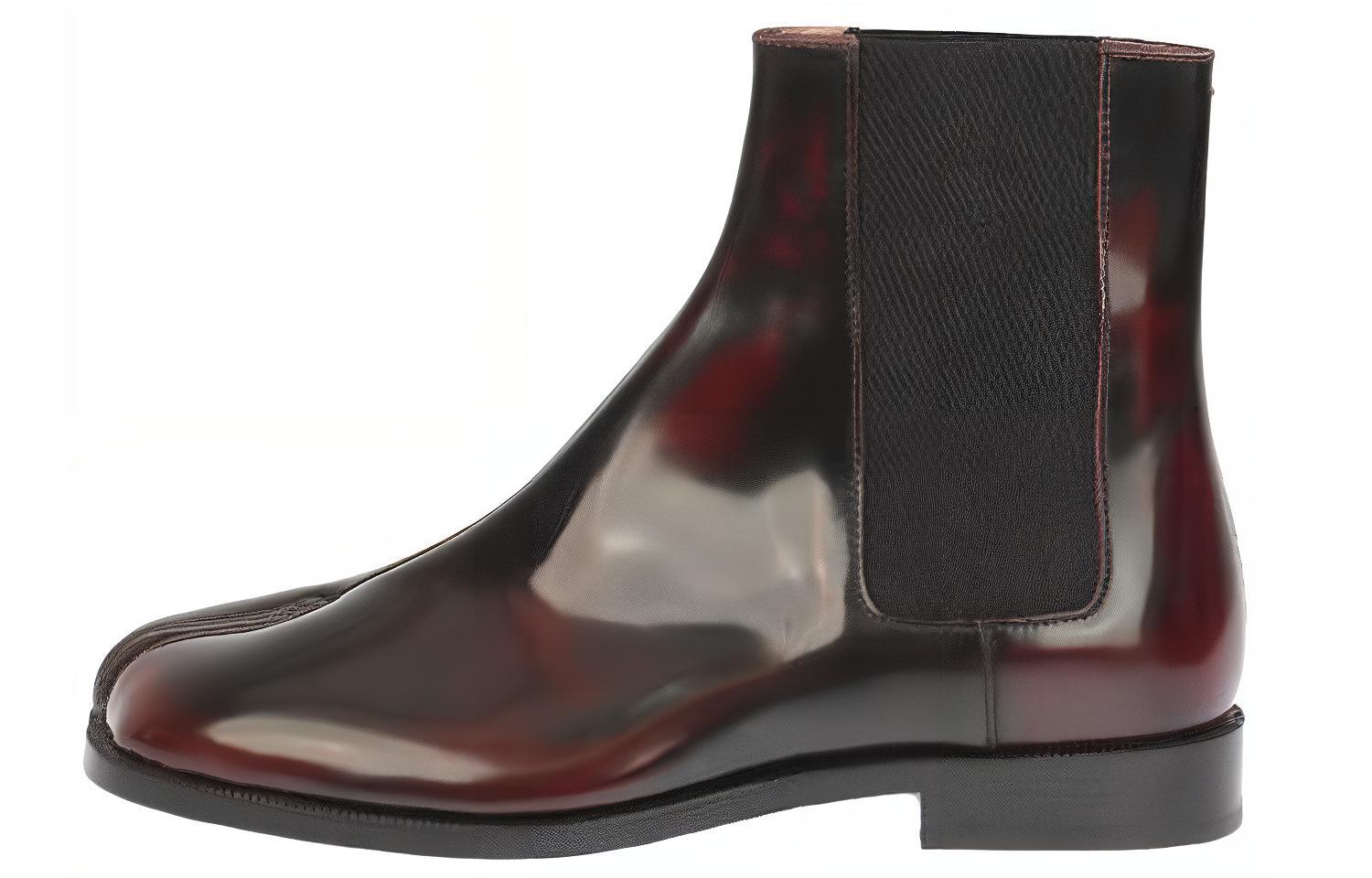 Maison Margiela Leather Chelsea Boot 'Burgundy'
