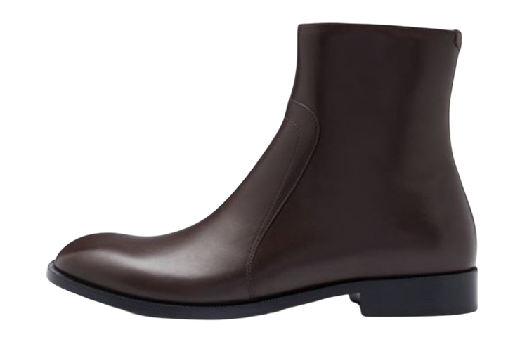 Buy Maison Margiela Leren Chunky-Hak Enkellaarzen ''Bruin'' S37WU0415P4743T2185