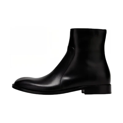 Maison Margiela Leather Chunky-Heel Ankle Boots 'Black'