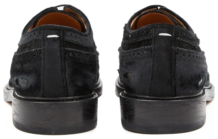 Shop Maison Margiela Leather Distressed Sneakers 'Black' S57WQ0184P5394T8013
