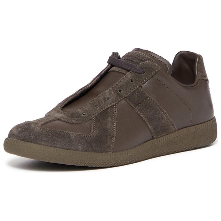 Maison Margiela Leather Lace-Up Low-Top Sneakers 'Brown' 圖 3