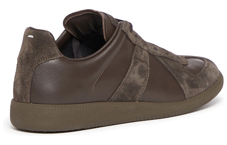Maison Margiela Leather Lace-Up Low-Top Sneakers 'Brown' 圖 5