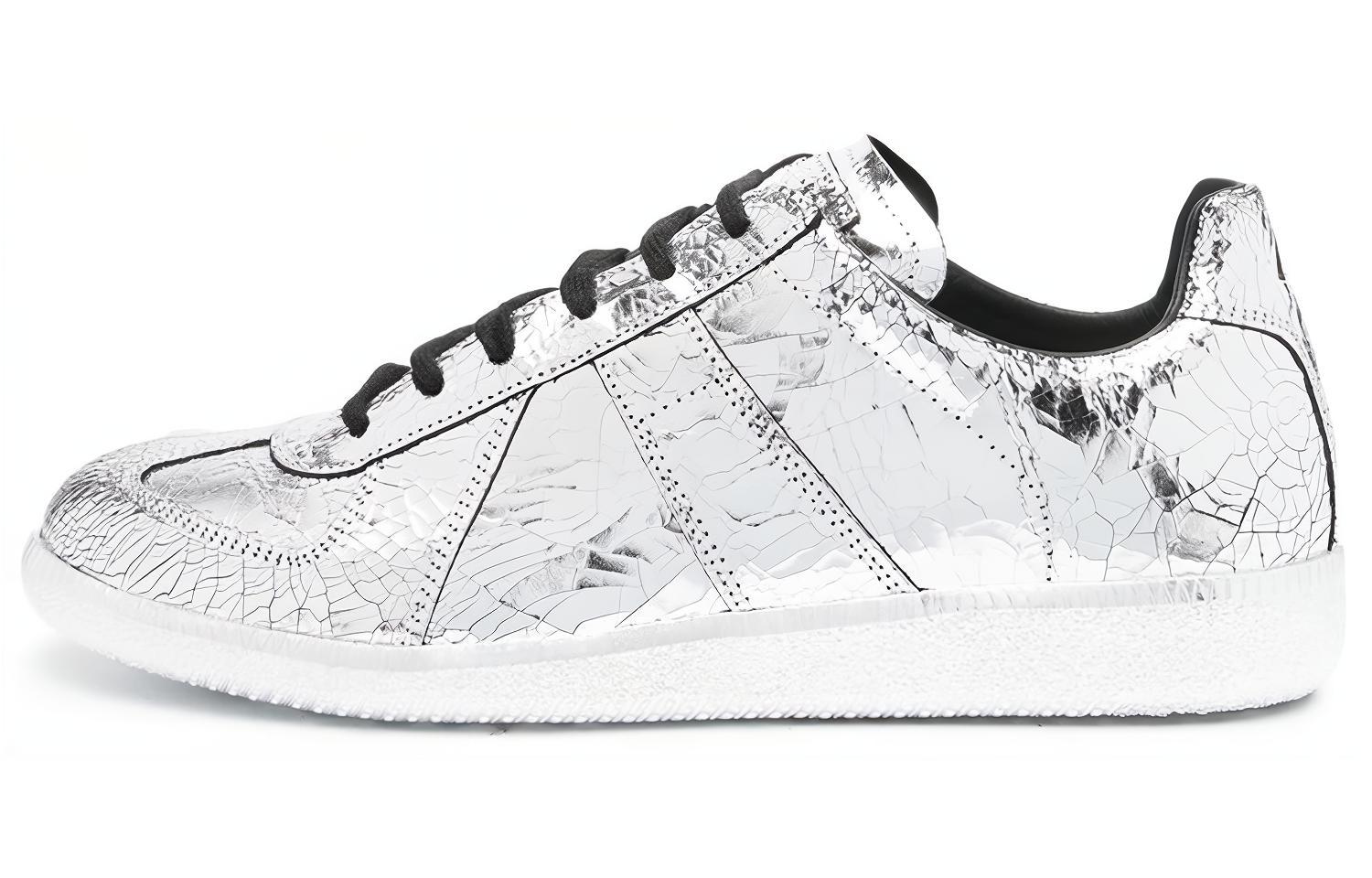 Maison Margiela Leather Low-Top 'Metallic Silver' S57WS0236P5016T9002