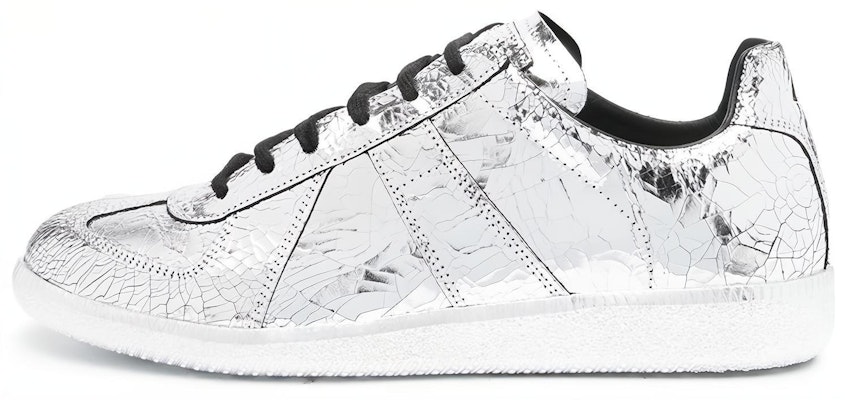 메종 마르지엘라 실버 가죽 로우탑 스니커즈 S57WS0236P5016T9002 Buy 메종 마르지엘라 실버 가죽 로우탑 스니커즈 S57WS0236P5016T9002