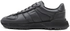 Buy Maison Margiela 黑色签名皮革低帮运动鞋 S57WS0473P5340T8013