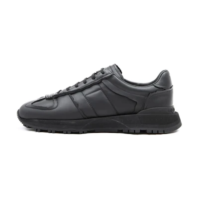 Maison Margiela Leather Low-Top Sneaker 'Black Signature Strap'