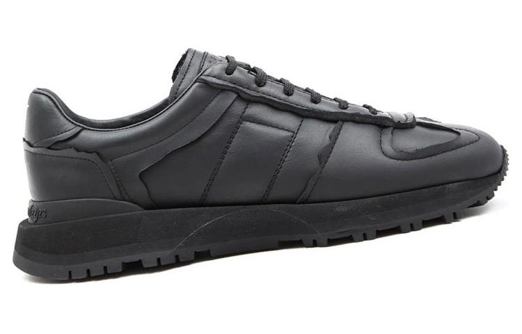 Lookbook Maison Margiela 黑色签名皮革低帮运动鞋 S57WS0473P5340T8013